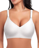 Women's Comfortable Padded Bra Seamless Bra (White)