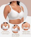 Women's Comfortable Padded Bra Seamless Bra (White)