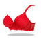 Foam Padded Bra & Pantie Embroidery Bras & Sheer Pants Lingerie Outfits (Red)