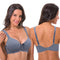 Foam Padded Bra & Pantie Embroidery Bras & Sheer Pants Lingerie Outfits (Grey)